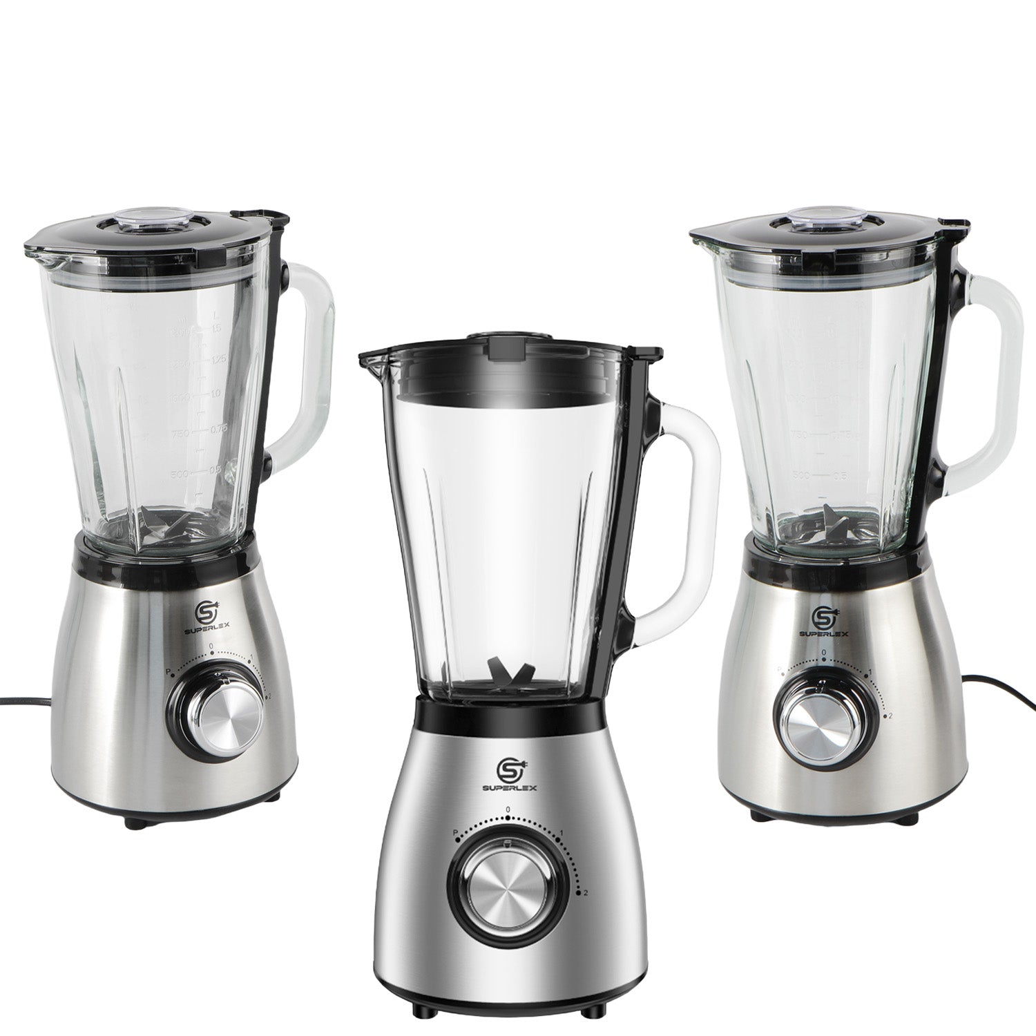 1.5L Glass Jug Blender with 800W Motor & Stainless Steel 4-Blade System - Image 9